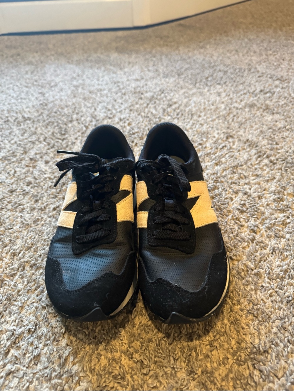 New Balance Black and Cream Women's Sneakers